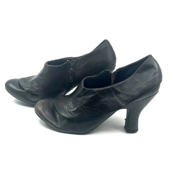 me too Fremont Leather Cuffed Ankle Bootie Spool Heel Shoe, Women's 9M, Brown - Picture 3 of 13